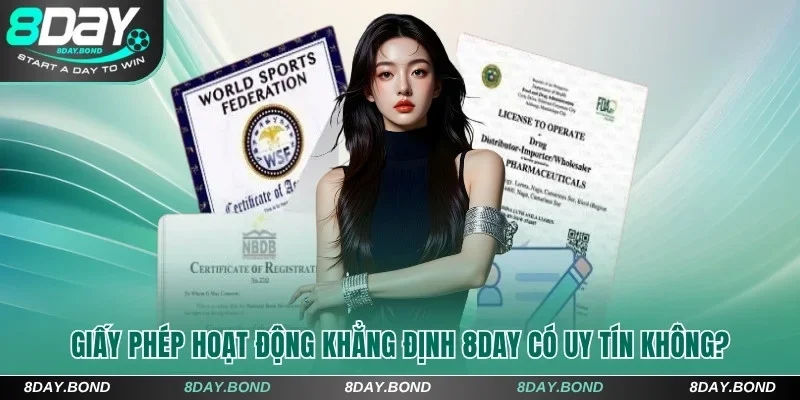 Giấy phép hoạt động khẳng định 8Day có uy tín không?
