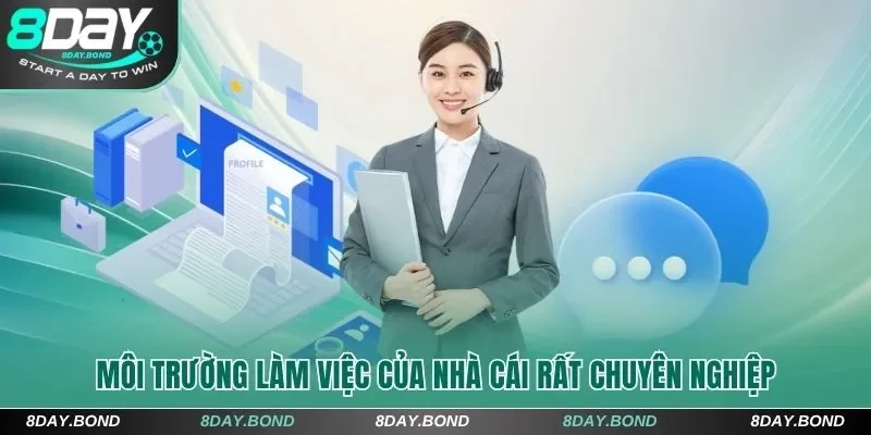 Môi trường làm việc của 8Day rất chuyên nghiệp