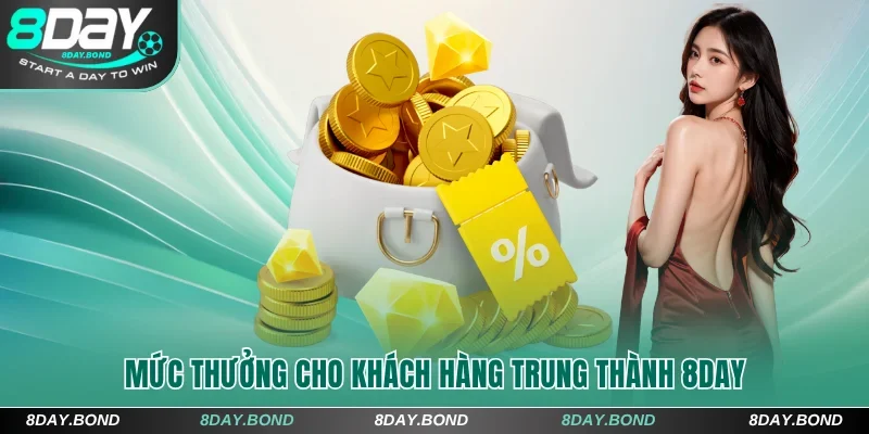 Mức thưởng cho khách hàng trung thành 8Day