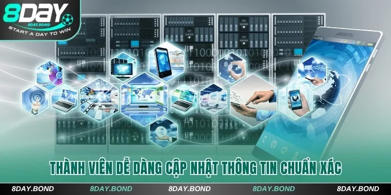 Thành viên 8Day dễ dàng cập nhật thông tin chuẩn xác
